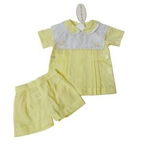 NWT Lullaby Set 12M Andrew Short Set in Yellow
